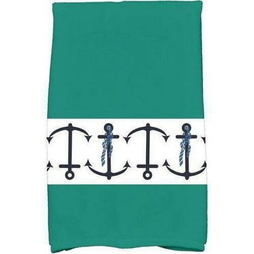 Simply Daisy 18" x 30" Anchor Stripe Stripe Print Kitchen Towel