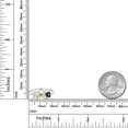 thumbnail image 3 of Gem Stone King 925 Silver and 10K Yellow Gold Green Mystic Topaz Ring Set with Moissanite (1.06 Cttw), 3 of 5