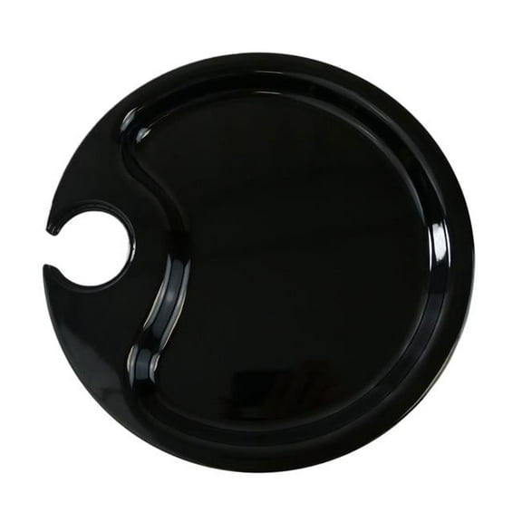 Yanco CAT-7010B 10.5 in. Catering Party Plate - Melamine, Black - Pack of 24