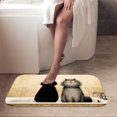 thumbnail image 5 of 1pc Two Furry Cats in a Bathtub Absorbent Non-Slip Bathroom Thickened Flannel Rug Decor,Soft,Quick Drying,Suitable For Indoor/outdoor Use,Bathrooms,Bedrooms,Kitchens,Terrace,Laundry Rooms,16"x24", 5 of 9