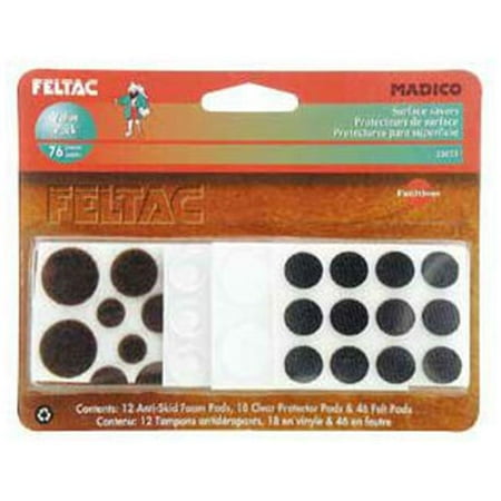 Madico F32033 Pro Tec Tors Medium Duty Felt Pads Brown 10