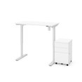 thumbnail image 1 of Bestar Universel 2-Piece Set Including 48W Standing Desk & Assembled Mobile Pedestal in white, 1 of 2