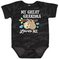 thumbnail image 3 of Inktastic My Great Grandma Loves Me with Sloth and Hearts Boys or Girls Baby Bodysuit, 3 of 5