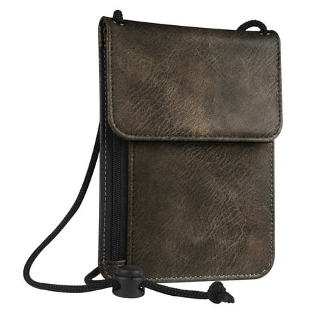 neck passport wallet pouch holder travel rfid leather premium blocking pu fintie