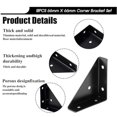 thumbnail image 3 of Angle Bracket, Metal Angle Bracket, Triangular Shelf Bracket, Corner Table Connector for Bed, Table, 3 of 5