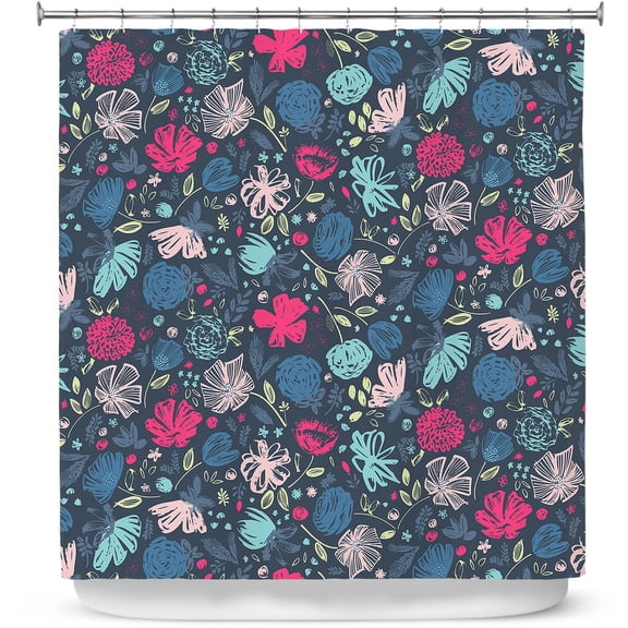 Shower Curtains 70" x 84" from DiaNoche Designs by Metka Hiti - Flowers Marker