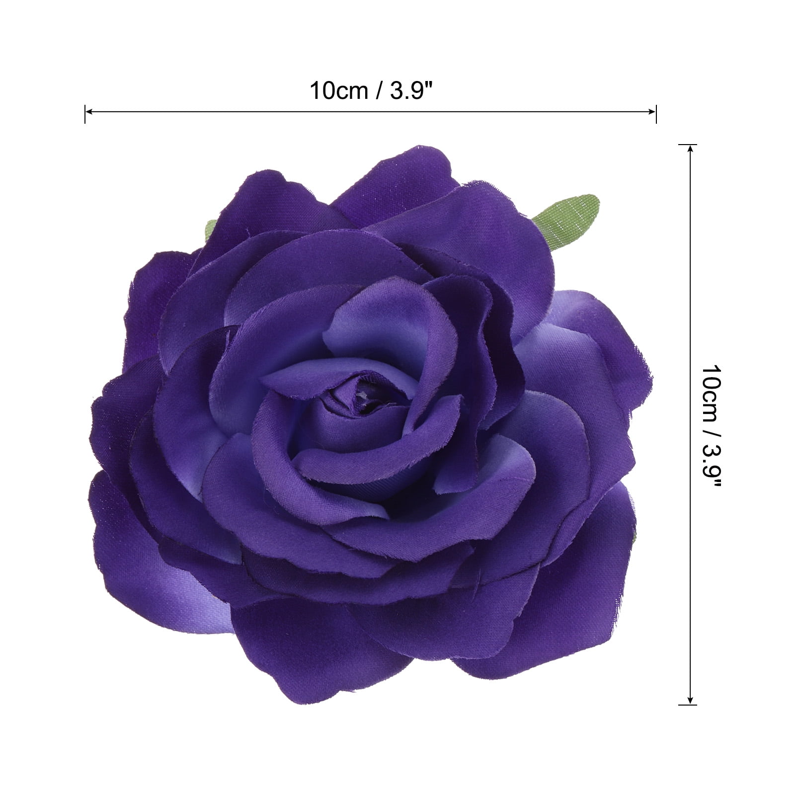 Uxcell 20 Pcs Rose Flower Hair Clips 4 Inch Flower Hair Pins Flower Brooch for Women Hair Accessories Purple