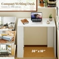 thumbnail image 6 of Gymax 36'' Compact Writing Desk w/ 3 Open Shelves Freestanding Anti-tipping Kit, 6 of 10