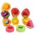 thumbnail image 4 of Bloques apilables de madera: juguete sensorial para que niños y niñas reconozcan las formas y los colores de frutas y verduras; entrenamiento del equi, 4 of 9