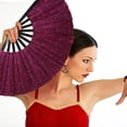 thumbnail image 3 of Boots On The Ground Hand Fan with Holster,Fans for Line Dancing Snap,Iridescent Clack Hand Fans,Clack Fan,Handheld Fan Foldable Line Dance (Color), 3 of 8