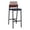Mahogany-Batik, variant on Avon Reception Cafe Stool UPH Seat HPL Back / Black Steel / Mahogany / Brown