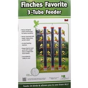 Songbird Essentials Bird Feeder Bird Seed Thistle Finch Feeder 3 Tube Red