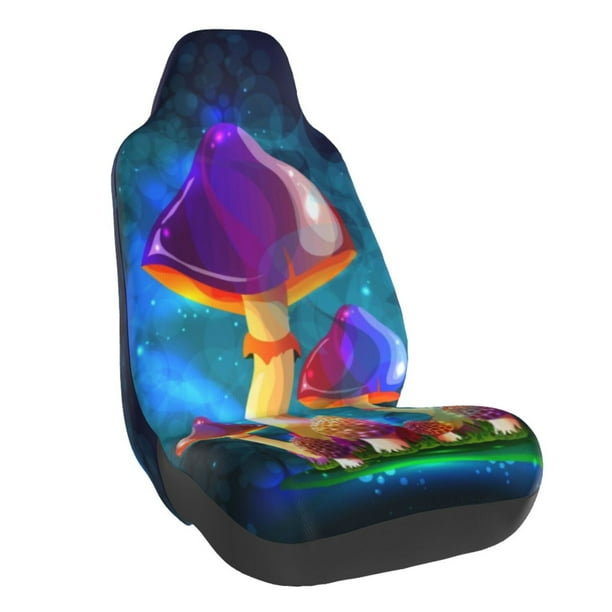 Fotbe Magic Mushrooms ,Fireflies Funda para Asiento de Auto con Estampado – Impermeable y Antisudor – Ajuste Universal, Lavable a Máquina, Antideslizante (1 Pieza)