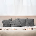 thumbnail image 7 of Ambesonne Grey Throw Pillow Cover 4 Pack, Fern Leaves Flowers, 24", Black and Grey, 7 of 7