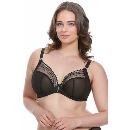 Elomi BLACK Matilda Convertible Plunge Bra  US 44I  UK 44G