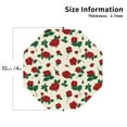 thumbnail image 2 of Yiaed Rose Flowers Print Leather Coasters for Drinks - Cup Coasters Coffee Table Kitchen Table Bar, Home & Office Gifts Handmade Drink Coasters-Octagon, 2 of 6
