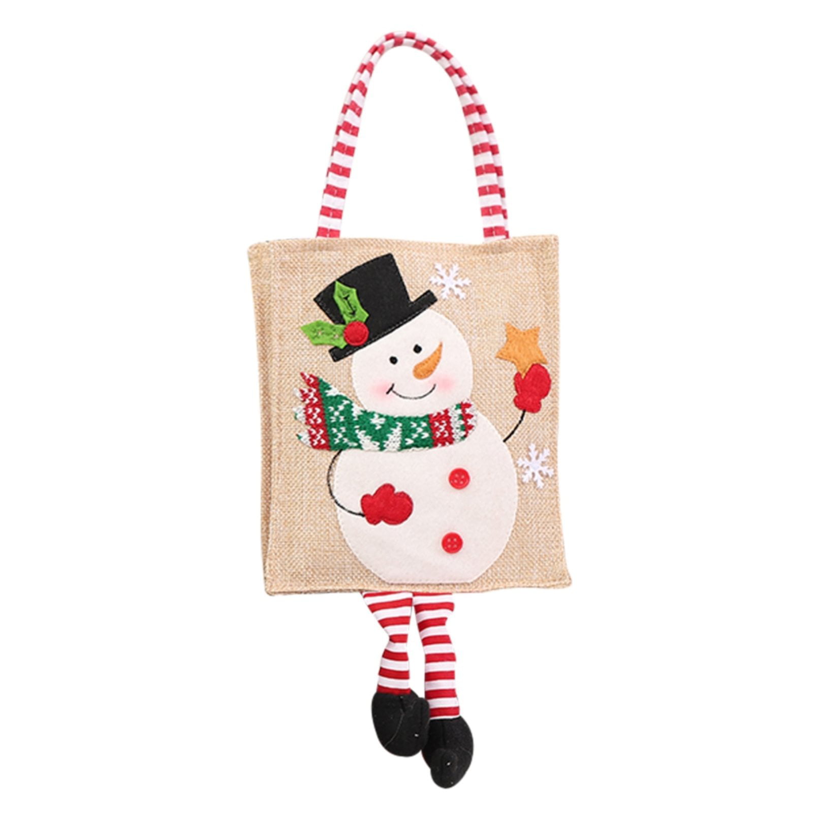 Christmas Candy Bag Cartoon Santa Claus Snowman Elk Handbag Hanging Gift Bags