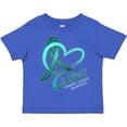 thumbnail image 3 of Inktastic Cure- Ovarian Cancer Awareness teal ribbon Boys or Girls Toddler T-Shirt, 3 of 5
