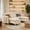 Beige, variant on MOONMISS 3-Seater Chenille Sectional Sofa with Side Pocket for Living Room,Gray