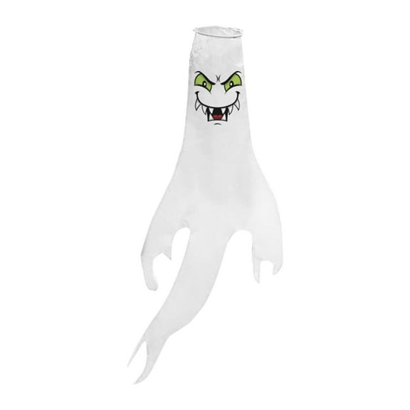 Begzeat Halloween Ghost Windsocks Hanging Decorations Flags, 47.2 Inches Halloween Windsock Outdoor Hanging Decoration for Front Yard Patio Lawn Garden Party Decor