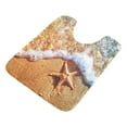 thumbnail image 2 of Toilet Rug U-Shaped Bathroom Rugs Non-Slip Soft Plush Machine Washable Contour Bath Mat Starfish on Beach 24x20, 2 of 9