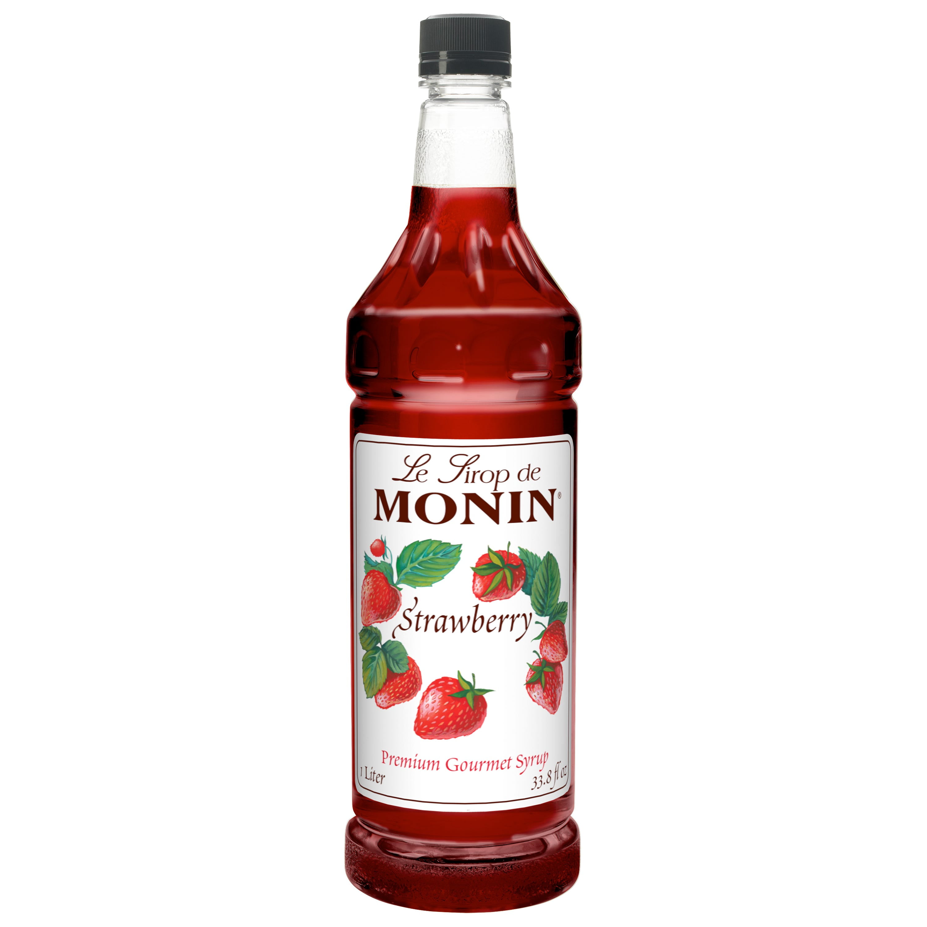 Monin Strawberry Flavor Syrup, 1 Liter 4 Case