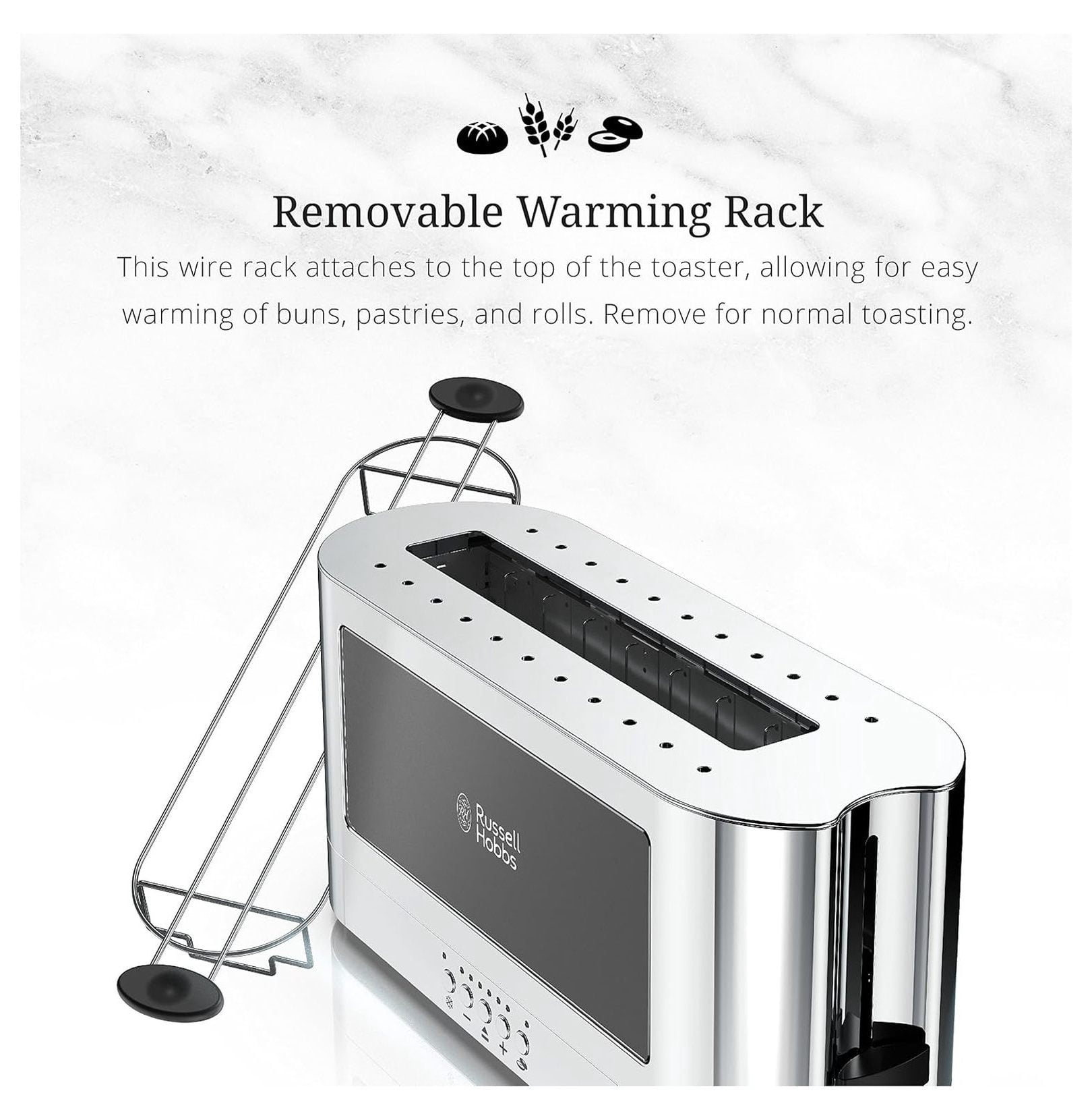 2 Slice Toaster, Black & Silver Glass Accent Toaster, Long Slot Toaster for Artisan Bread, Bagel Toaster with Warming Rack