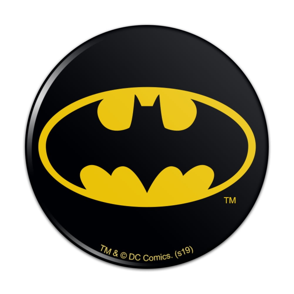 Batman Classic Bat Shield Logo Compact Pocket Purse Hand Cosmetic Makeup  Mirror 