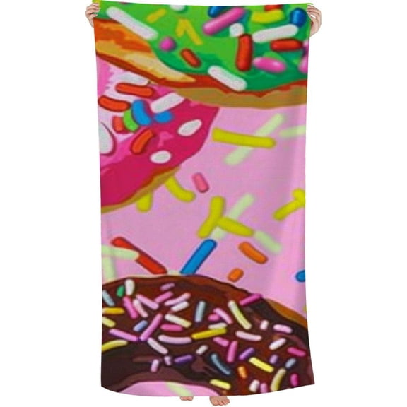 PHYHOO Pretzels Hearts Beach Towel, Absorbent Quick Dry Swimming Yoga Beach Towels, Sand Free Microfiber Beach Towel 30x60in