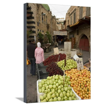 Fruit Seller, Tripoli, Lebanon, Middle East Stretched Canvas Print Wall Art By Christian