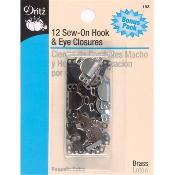 Dritz Sew On Skirt and Eye Closures - 12 pieces