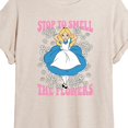 thumbnail image 3 of Disney - Alice In Wonderland - Stop To Smell Flowers - Juniors Ideal Flowy Muscle T-Shirt, 3 of 5