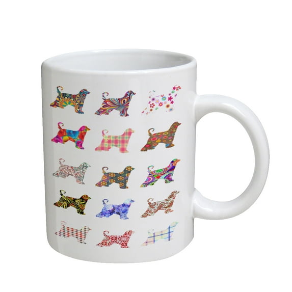 KuzmarK Coffee Cup Mug 11 Ounce - Afghan Hound Dog