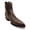 Brown, variant on Men's Leather Crocodile Print Cowboy Ankle Boot J Toe Pull-On