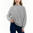 thumbnail image 3 of zbxnLI Girls Crewneck Sweatshirt Trendy Kids Oversized Solid Color Long Sleeve Pullover Tops 5-15 Years, 3 of 7