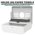 thumbnail image 6 of Interhasa Wall-Mounted Paper Towel Dispenser for Multi-Fold Tissues,Home & Commercial Use, White, 6 of 8