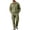 Army Green, variant on Sweatsuits For Men 2 Piece Set Classic Long Sleeve Corduroy Contrast Collar Sweatshirts And Loose Fit Cargo Joggers Sweatpants Fall Winter Sweat Suit