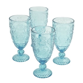 The Pioneer Woman Amelia 4-Piece 14.7-Ounce Goblet Set, Teal