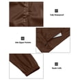 thumbnail image 5 of Men's Packable Rain Jacket Windbreaker Waterproof Lightweight Rain Coat with Hood for Golf Cycling Hiking Red S, 5 of 7