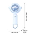 thumbnail image 3 of 5.74-Inch Mini Desk Fan - 3 Speeds, Rechargeable Battery/USB Powered , Quiet Portable Fan for Home, Office, Travel, Camping, 3 of 8