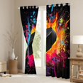 thumbnail image 3 of jejeloiu Ice Hockey Sport Blackout Curtains Set of 2 (52x84 Each),Boys Ball Game Window Curtains,Multicolor Graffiti Ink Curtains and Drapes For Boys Teens,Breathable Home Decor, 3 of 6