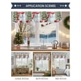 thumbnail image 6 of Christmas Valances for Windows, 42 x 18in, Red Snowman Xmas Balls Pine Tree Snowflakes Grey Rod Pocket Kitchen Valance Curtain Light Filtering Window Treatments for Living Room Bedroom, 1 Panel, 6 of 7