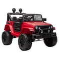 thumbnail image 2 of Aosom 12V Kids Ride On Truck with Parent Remote Control, Battery Powered Electric Car with Spring Suspension, Adjustable Speed, LED Lights and Horn, Red, 2 of 9