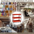 thumbnail image 6 of Costway 3-Tier Utility Cart Metal Storage Service Trolley 330lbs Capacity Red, 6 of 11