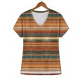 thumbnail image 6 of MEICHEN Short Sleeve Shirts Womens Fashion Casual Print V Neck T Shirt Plus Size Tops Loose Fit Blouse, 6 of 9