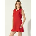 thumbnail image 4 of DARING DIVA Hooded Knitted Mesh Sleeveless Mini Dress S Red, 4 of 6