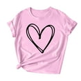 thumbnail image 4 of hotojiny Valentine Shirts for Women Heart Print Fashion Summer T Shirt Casual Short Sleeve Crewneck Tops Valentines Gift, 4 of 4