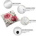 thumbnail image 4 of ONETECH  Pillow Cases Watercolor Pink Rose Flowers Leaves Pack of 2,Decorative Throw Pillow Covers for Couch Bedroom Living for Girl Boy, 4 of 6