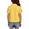 thumbnail image 7 of CCRFTGI 4th of July Pique Polo Shirts for Boys Girls Patriotic 250 Anniversary USA Flag Quick Dry School Uniform Shirts for Kids Summer Lapel Collar T Shirt Shirt Yellow 9-10 Years, 7 of 7