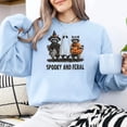 thumbnail image 3 of Spooky and Feral Halloween Raccoon Sweatshirt, Cute Ghost Witch Pumpkin Animal Fall Crewneck for Women, 3 of 6